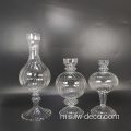 Mini Mini Ribbed Glass Vase untuk Bunga Pendek